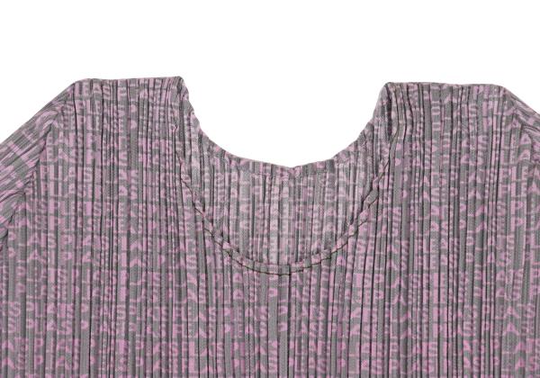 PLEATS PLEASE Gradation Logo Print T-Shirt Gray Size 3