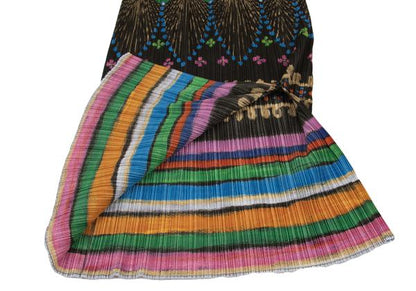 PLEATS PLEASE Native Print Skirt Charcoal Multi Size 4