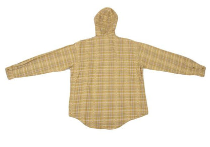 PINK HOUSE Check Logo Tape Frill Front Hoodie Yellow Size L