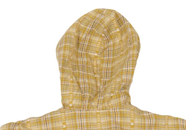 PINK HOUSE Check Logo Tape Frill Front Hoodie Yellow Size L
