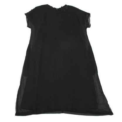 COMME des GARCONS Wrinkled Sheer Layered Dress Black Size M