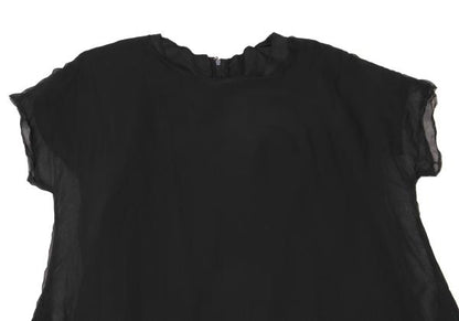 COMME des GARCONS Wrinkled Sheer Layered Dress Black Size M