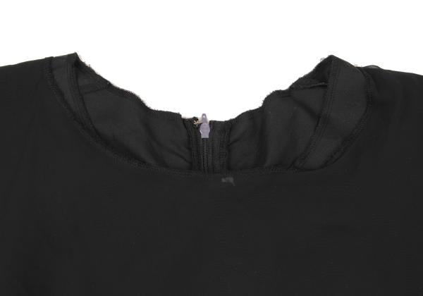 COMME des GARCONS Wrinkled Sheer Layered Dress Black Size M