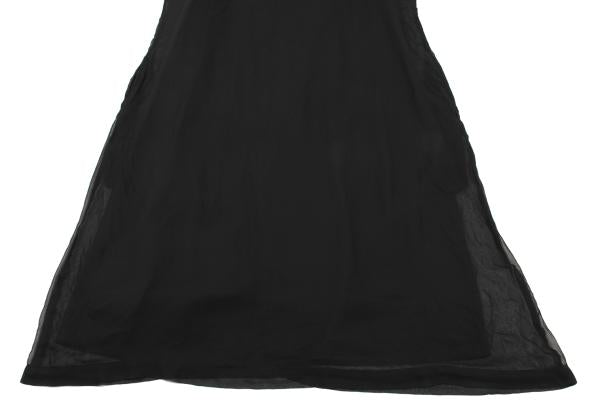 COMME des GARCONS Wrinkled Sheer Layered Dress Black Size M