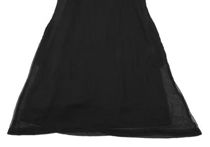 COMME des GARCONS Wrinkled Sheer Layered Dress Black Size M