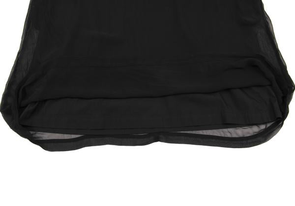 COMME des GARCONS Wrinkled Sheer Layered Dress Black Size M