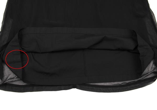 COMME des GARCONS Wrinkled Sheer Layered Dress Black Size M