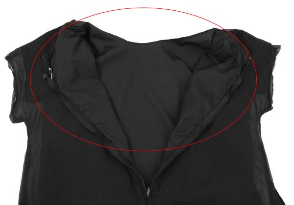 COMME des GARCONS Wrinkled Sheer Layered Dress Black Size M