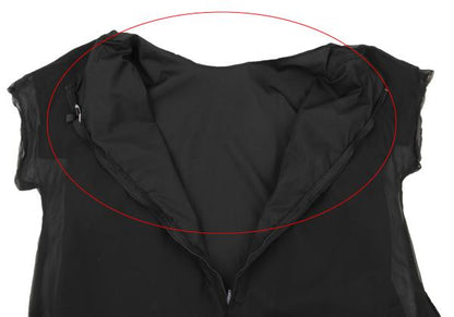 COMME des GARCONS Wrinkled Sheer Layered Dress Black Size M