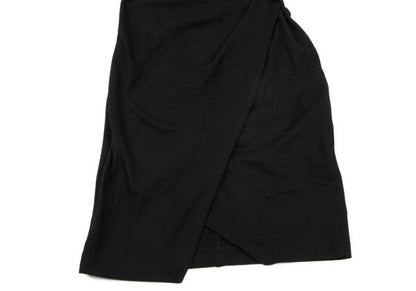 HELMUT LANG Wool Cache-Coeur Back Zip Tunic Black Blouse Size P