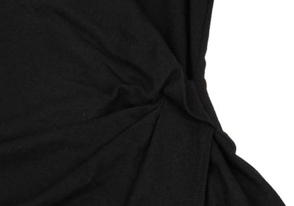 HELMUT LANG Wool Cache-Coeur Back Zip Tunic Black Blouse Size P