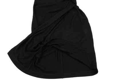 HELMUT LANG Wool Cache-Coeur Back Zip Tunic Black Blouse Size P