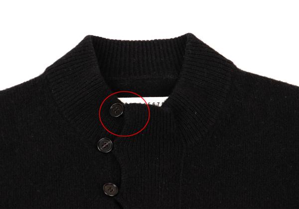 Maison Martin Margiela Wool Button Pullover Black Size S