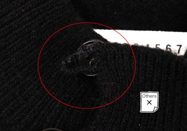 Maison Martin Margiela Wool Button Pullover Black Size S