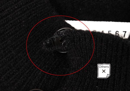 Maison Martin Margiela Wool Button Pullover Black Size S