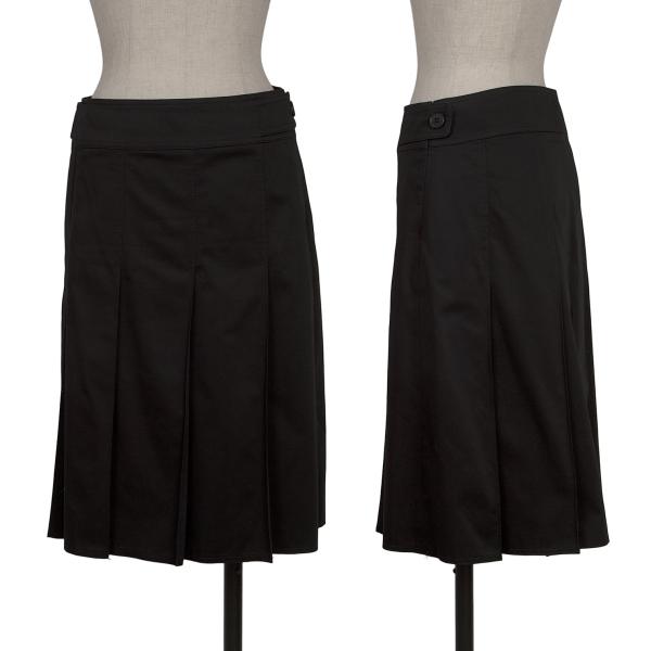 BURBERRY LONDON Cotton Poly Stretch Skirt Black Size 36