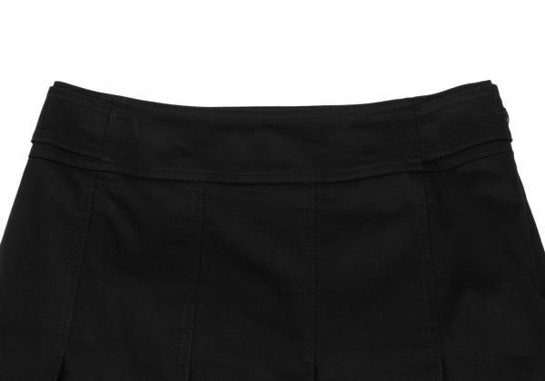 BURBERRY LONDON Cotton Poly Stretch Skirt Black Size 36