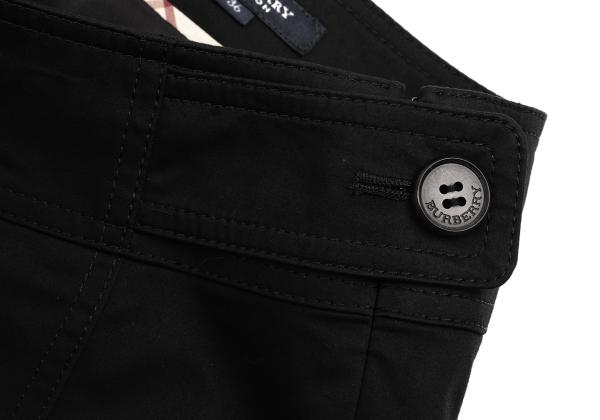 BURBERRY LONDON Cotton Poly Stretch Skirt Black Size 36