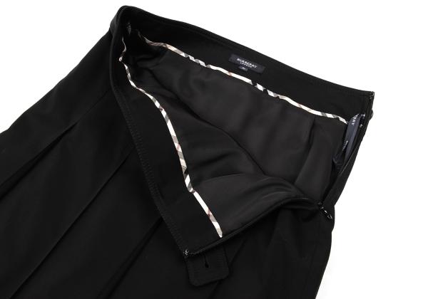 BURBERRY LONDON Cotton Poly Stretch Skirt Black Size 36