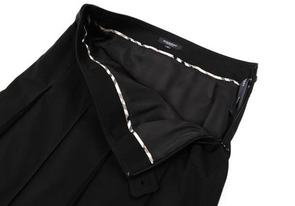 BURBERRY LONDON Cotton Poly Stretch Skirt Black Size 36