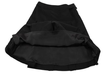 BURBERRY LONDON Cotton Poly Stretch Skirt Black Size 36