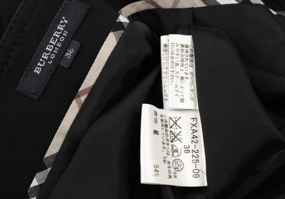 BURBERRY LONDON Cotton Poly Stretch Skirt Black Size 36