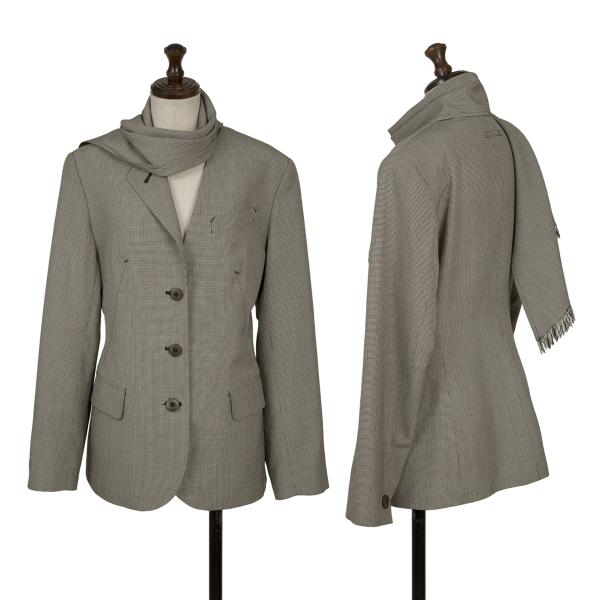 Jean Paul GAULTIER FEMME Wool Silk Stole Jacket Gray Size 40