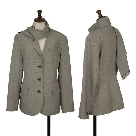 Jean Paul GAULTIER FEMME Wool Silk Stole Jacket Gray Size 40