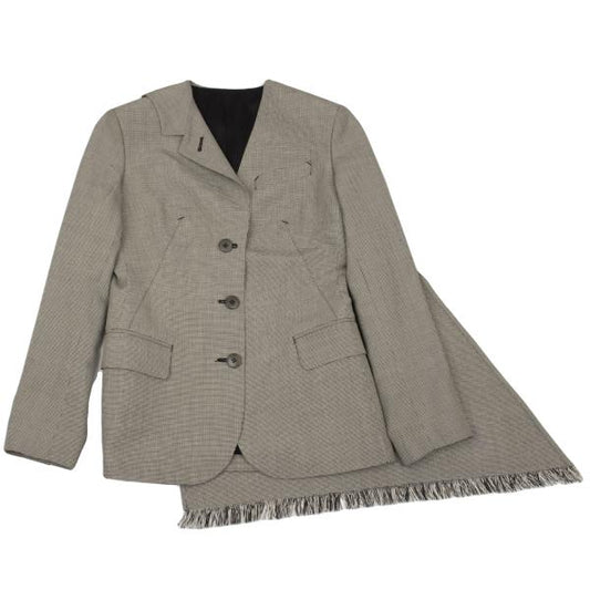 Jean Paul GAULTIER FEMME Wool Silk Stole Jacket Gray Size 40