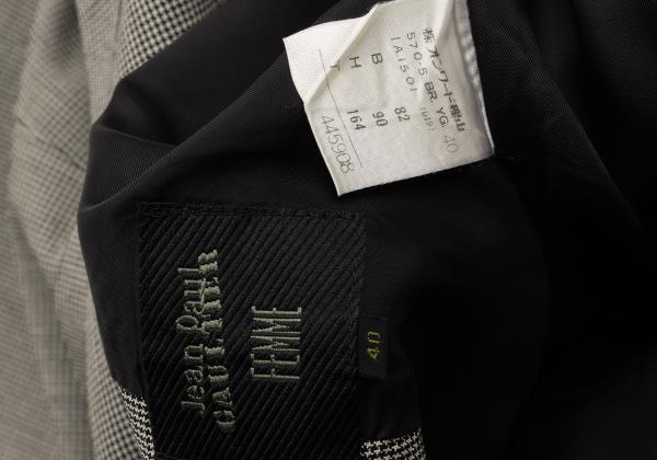 Jean Paul GAULTIER FEMME Wool Silk Stole Jacket Gray Size 40