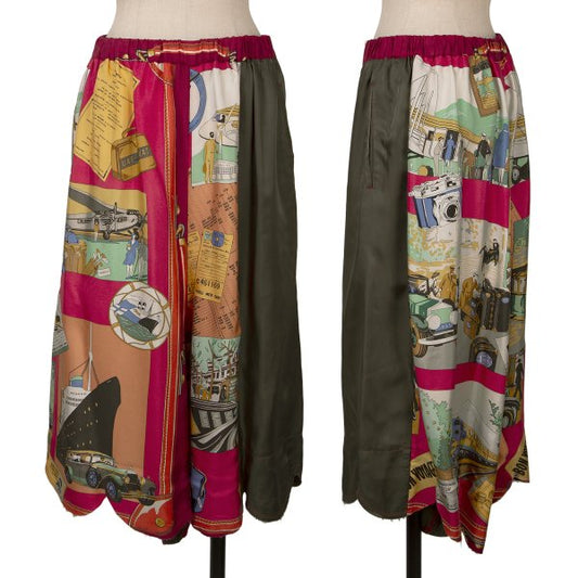 COMME des GARCONS Silk Travel Print Pants Multi Size M
