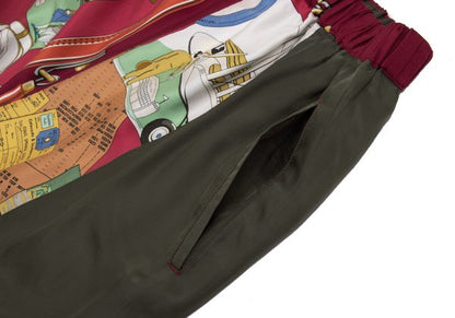 COMME des GARCONS Silk Travel Print Pants Multi Size M