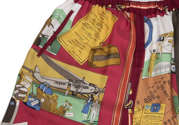 COMME des GARCONS Silk Travel Print Pants Multi Size M