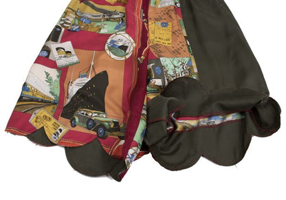 COMME des GARCONS Silk Travel Print Pants Multi Size M