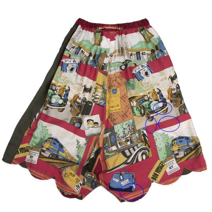 COMME des GARCONS Silk Travel Print Pants Multi Size M