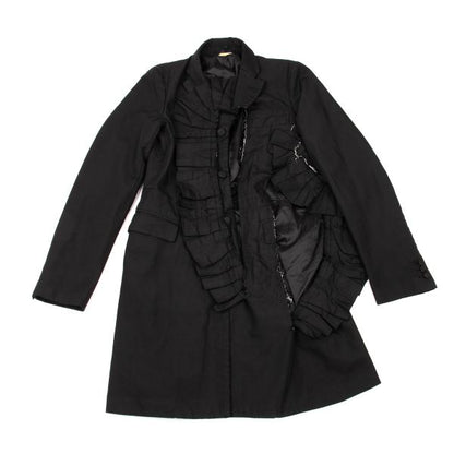COMME des GARCONS Poly Frill Raw Edge Jacket Black Size S