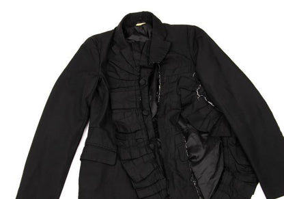 COMME des GARCONS Poly Frill Raw Edge Jacket Black Size S