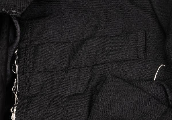 COMME des GARCONS Poly Frill Raw Edge Jacket Black Size S