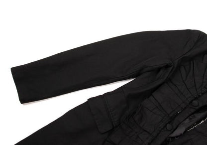 COMME des GARCONS Poly Frill Raw Edge Jacket Black Size S