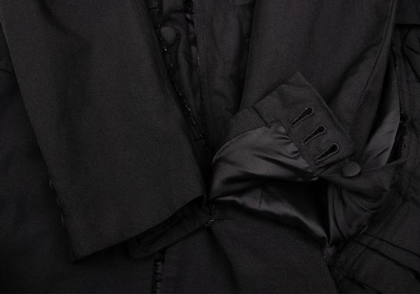 COMME des GARCONS Poly Frill Raw Edge Jacket Black Size S