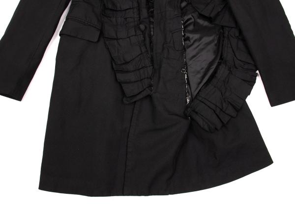 COMME des GARCONS Poly Frill Raw Edge Jacket Black Size S