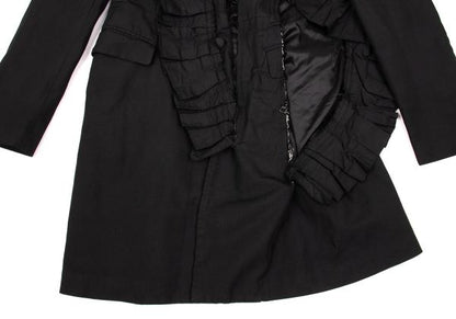 COMME des GARCONS Poly Frill Raw Edge Jacket Black Size S