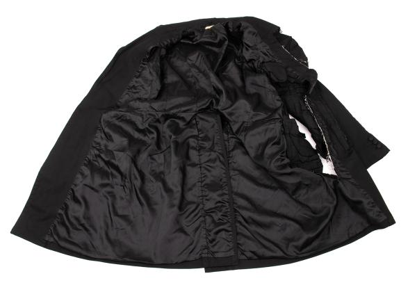 COMME des GARCONS Poly Frill Raw Edge Jacket Black Size S
