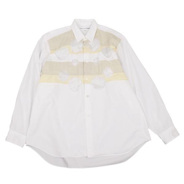 COMME des GARCONS SHIRT Mixed Material Cutout Shirt Size M