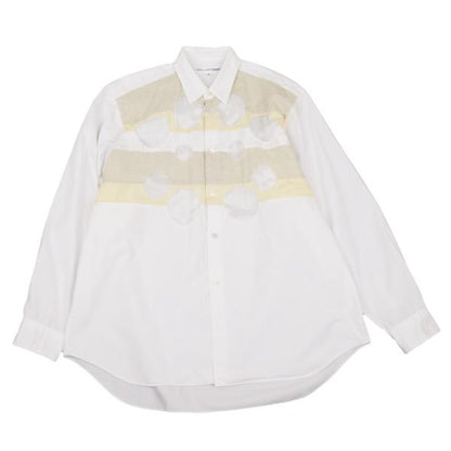 COMME des GARCONS SHIRT Mixed Material Cutout Shirt Size M