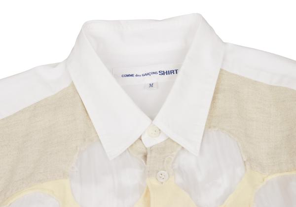COMME des GARCONS SHIRT Mixed Material Cutout Shirt Size M