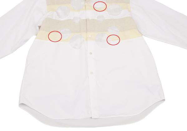 COMME des GARCONS SHIRT Mixed Material Cutout Shirt Size M