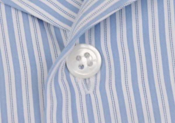 COMME des GARCONS SHIRT Zip Collar Stripe Shirt Blue Size S
