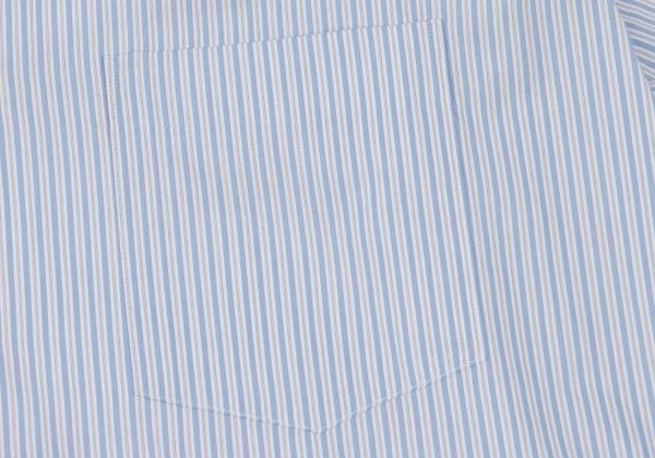 COMME des GARCONS SHIRT Zip Collar Stripe Shirt Blue Size S