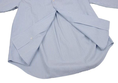 COMME des GARCONS SHIRT Zip Collar Stripe Shirt Blue Size S